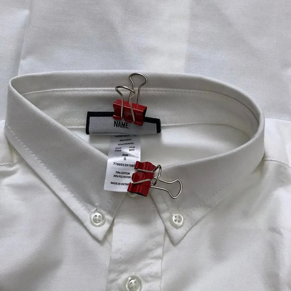 Compass NWOT Button Down School Uniform Unisex Kids 6 - Picture 7 of 8